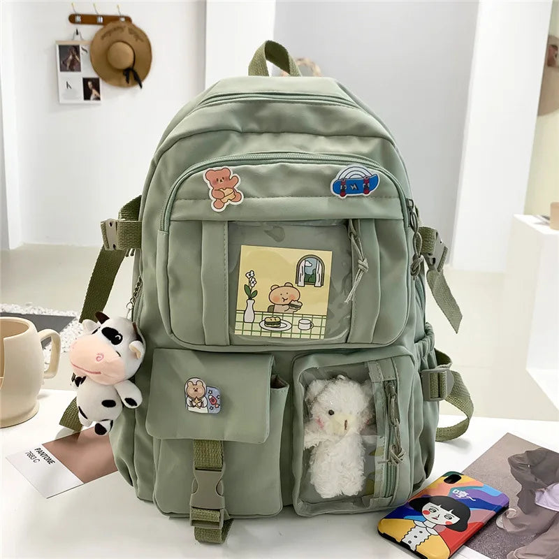 Girls Backpack Cute School Bags For Student Teens Girls Pockets Women Laptop Backpack