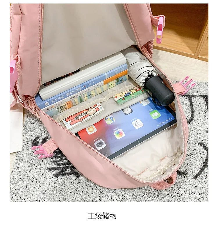 Girls Backpack Cute School Bags For Student Teens Girls Pockets Women Laptop Backpack