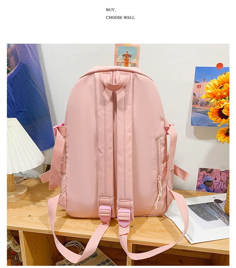 Girls Backpack Cute School Bags For Student Teens Girls Pockets Women Laptop Backpack