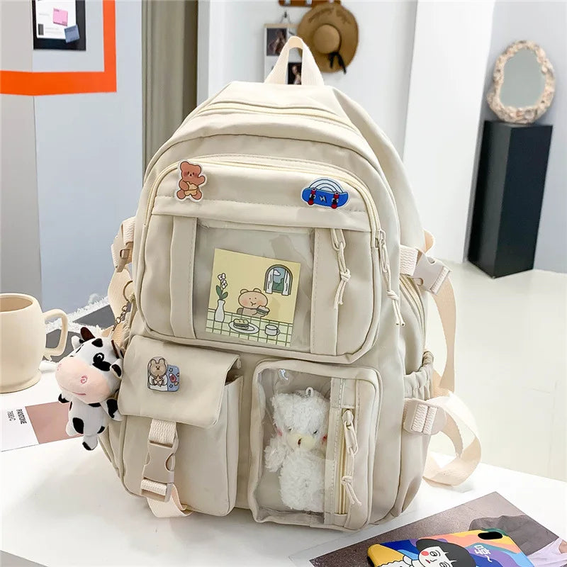 Girls Backpack Cute School Bags For Student Teens Girls Pockets Women Laptop Backpack