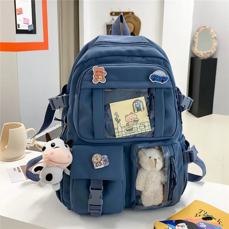 Girls Backpack Cute School Bags For Student Teens Girls Pockets Women Laptop Backpack
